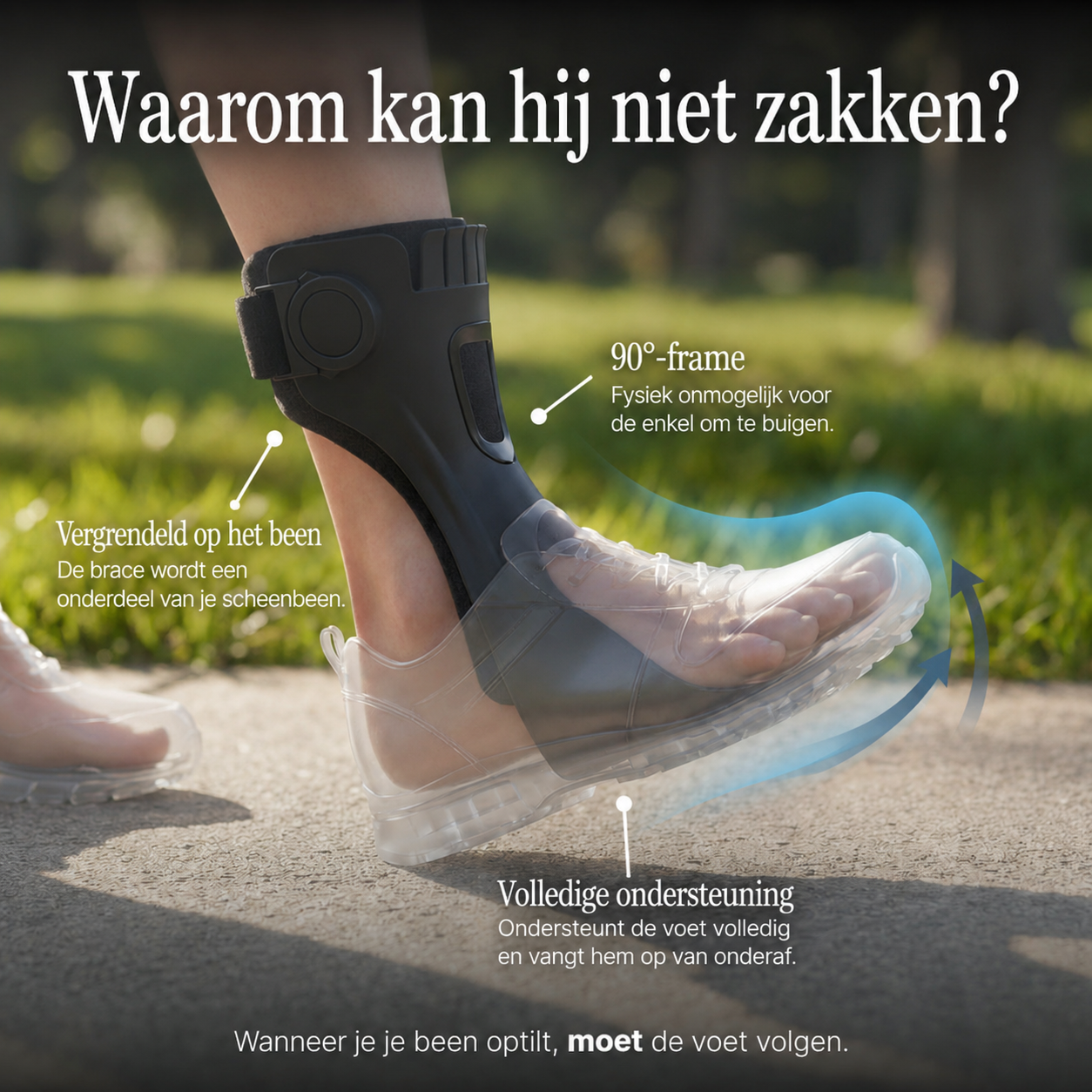 Monedo AFO-brace voor voetdrop